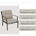 thumbnail image 4 of MF Studio 3PCS Patio Conversation Set with 2 Cushioned Chairs & 1 Side Table Suitable for Garden Patio Balcony, Beige, 4 of 6