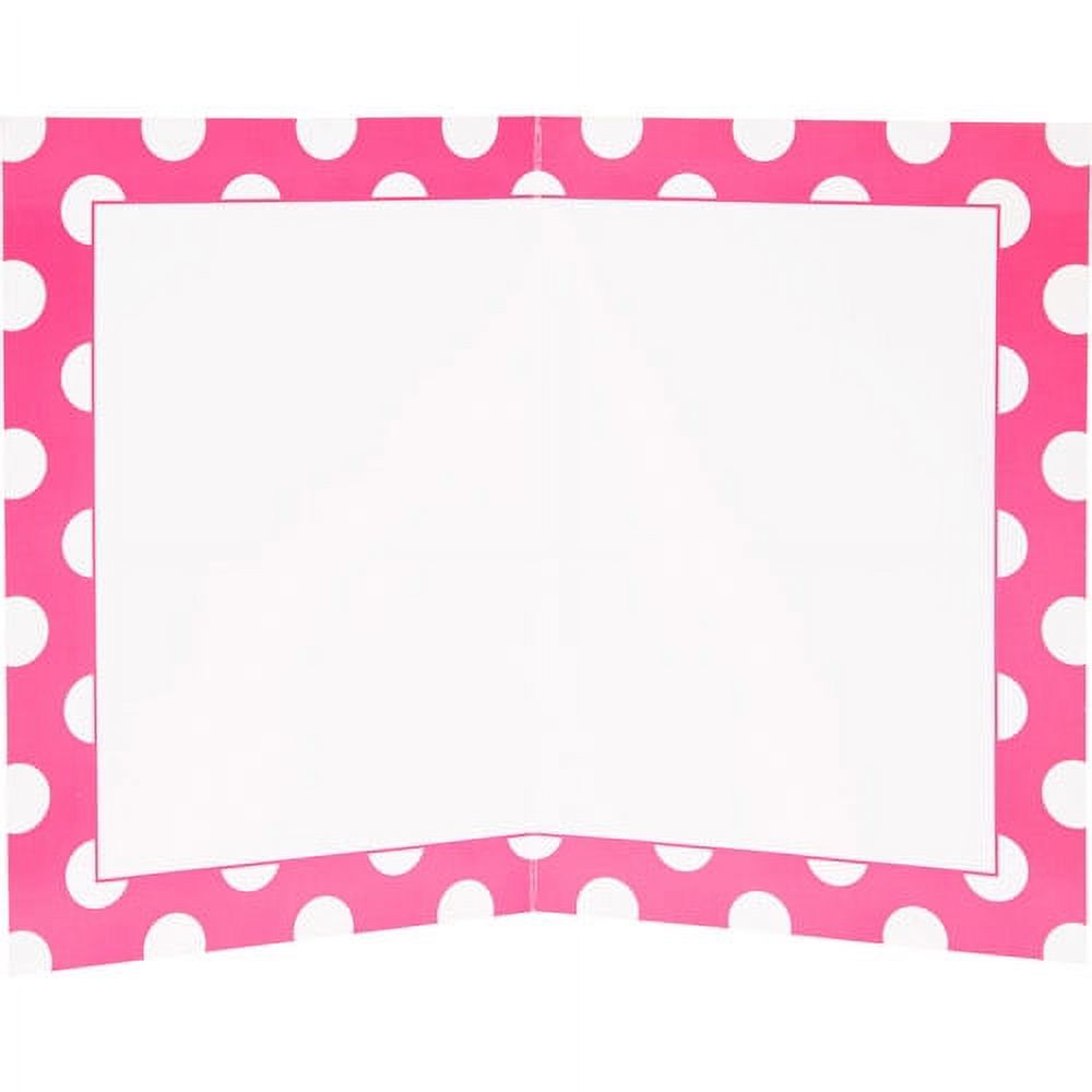 Hot Pink Dots Thank You Notes (8 Pack) - Party Supplies - image 2 of 2