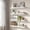 White, variant on 4Pcs 15.75 Inch Floating Wall Shelves, Hidden Bracket Wall Mount Rack, Space-Saving Display Organizer, Decor Storage Shelving For Bathroom/Living Room/Bedroom/Kitchen/Office