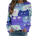 thumbnail image 2 of TIMIFIS T-Shirts Décontractés pour Femmes Manches 3/4 à Blocs de Couleur Hauts Mignons Blouses Confortables Automne, 2 of 5