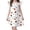#14 White, variant on Krdevn Girls Halloween Nightgown, Ruffle Sleeve Ghost Pumpkin Print A-Line Sleep Dress, Cute Soft Lounge Pajama Dress for Kids 3-10Y,Purple