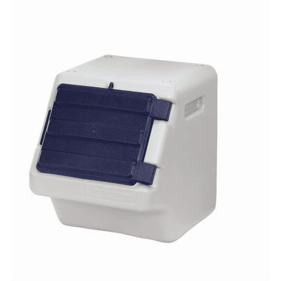 Bergan 9 gal. Stack-n-Stor Pet Food Storage Container, Small, Beige/Navy