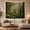 Forest Brook, variant on Atmospheric Forest Tall with Straight Evergreen Trees Trunks, Mystical Fantasy for Space Lovers, Galaxy Room Decor, Housewarming Gift, Tapestry Wall Hanging for Bedroom and Dorm