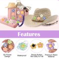 thumbnail image 4 of 14 piezas de dijes de flores de cocodrilo, dijes de flores para zapatos de 7 colores, dijes de zapatos duraderos e impermeables, lindos dijes de dibujos animados para niños adultos, para cumpleaños,, 4 of 6