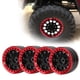 thumbnail image 3 of 4 cubos de llantas de aluminio Beadlock de 1,9 pulgadas para coche trepador de control remoto SCX10 1/10 (negro rojo), 3 of 9