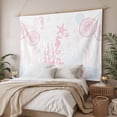 thumbnail image 3 of Coastal Pink Large Tapestry for Bedroom Wall Hanging Tapestry, Ocean Coral Starfish Jellyfish Seahorse Ceiling Backdrop Tapestries Poster Blanket Wall Decor for Teens Room Living Room Dorm 86" x 104", 3 of 8