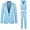Blue, variant on Baqcunre Track Suits For Men Set Men'S Suit Suit Solid Color Fashion Casual Dress Up Suit Pants Jacket Undershirt Three Piece Set Mens Outfits Tops For Men White 3XL