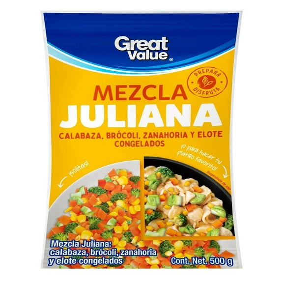 Mezcla juliana Great Value congelados 500 g