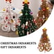 thumbnail image 4 of Bewildely Decoración de árbol de Navidad de escritorio de reutilizable plegable lindo hogar Oficina Bar dormitorio decoración ornamento con Mini Kits de decoración para fiestas Amarillo Bewildely HA069181-01, 4 of 6