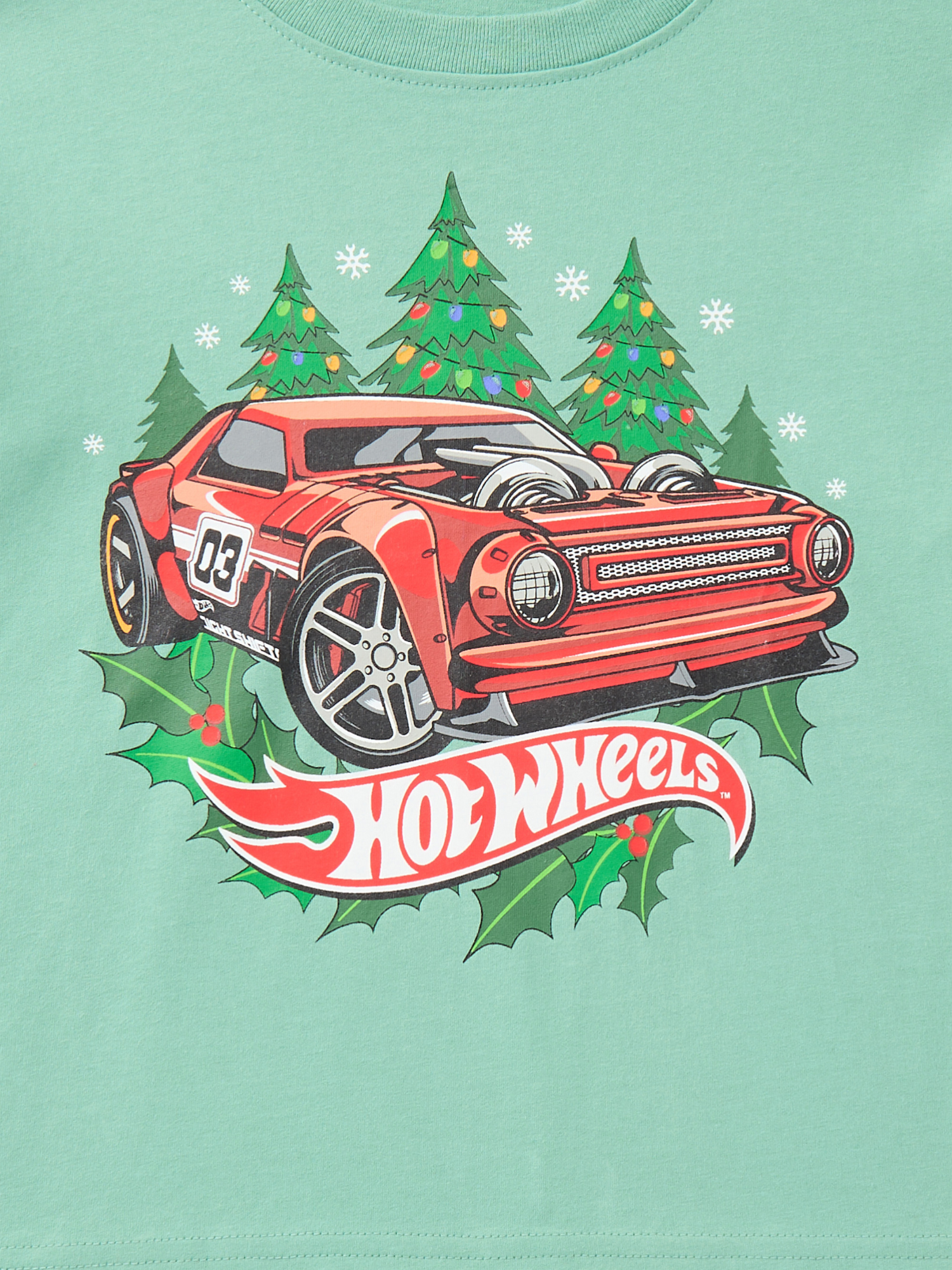 Hot Wheels Toddler Boys Holiday Graphic Tee with Long Sleeves, Sizes 12M-5T