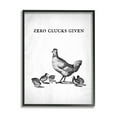 thumbnail image 2 of Stupell Industries Zero Clucks Given Funny Phrase Chicken Pun, 11 x 14,Design by Daphne Polselli, 2 of 5