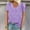 Purple, variant on ALLLIST Womens Tops Clearance Red V-Neck Short Sleeve Solid T-Shirts Embellished Printed Casual Spring Blouses