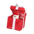 thumbnail image 4 of Caja de regalo navideña con luces, caja desplegable con regalos de Papá y lazos, decoración navideña para fiestas, jardín, regalo para, 4 of 9