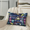 thumbnail image 3 of Bingfone Sea Inhabitans and Herb Print Satin Pillowcase for Hair - Standard Size with Zipper Silky & Soft Pillow Covers,20x30 inches, 3 of 8