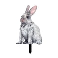 thumbnail image 1 of TIELUTT Easter Garden Decorations Easter Egg Rabbit Ground Insert Flower for Chicken Holder Christmas Signs for Porch Yard Signs Customized Birthday Garden Flag Holder Stand with Solar Light, 1 of 8