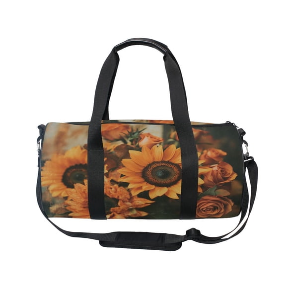 BZSMCE Bucket Sports Bag Creative Golden Blossom Ensemble Pattern Casual Simple Bag