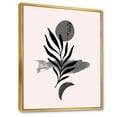 thumbnail image 3 of Designart 'Abstract Black Tropical Leaf II' Modern Framed Canvas Wall Art Print, 3 of 5