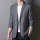 thumbnail image 5 of Traje de otoño para hombre, talla grande, traje de un botón, para hombre gordo, de negocios, informal, para soltero, estilo occidental, para hombre gordo, chaqueta extragrande de mediana edad, 5 of 6