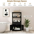 thumbnail image 4 of Bathroom Floor Cabinet, Freestanding Storage Cabinet with Open Shelves Drawer Door Cupboard, Kitchen Appliance Cabinet, 48" Bathroom Furniture for Living Room Kitchen Bathroom (Black), 4 of 14