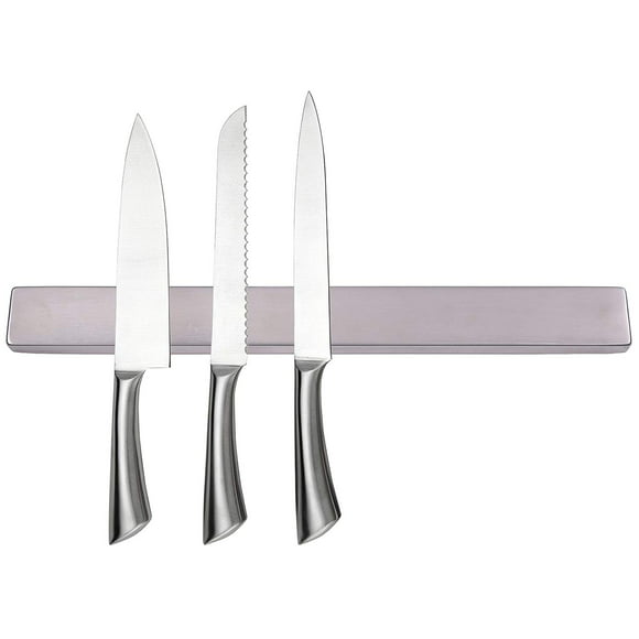 Strong 16" MAGNETIC KNIFE BAR Holder - Stainless Steel - 15kg Holding Power - Wall Mounted - Multi-Purpose Use as Knife Strip Rack | Kitchen Utensil Holder | Tool & Art Supply Organiser