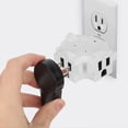 thumbnail image 5 of Maximm 3-Outlet Adapter Plug, Splitter Plug Outlet Expands Single Outlet Into 3 Outlets, Portable Wall Outlet Adapter Perfect for Travel and Cruise Ship Essentials, 3-Prong, UL Listed, White, 5 of 7