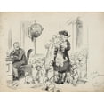 thumbnail image 3 of William Allen Rogers 14x12 Black Modern Framed Museum Art Print Titled - Father Knick-Will This Do (1900), 3 of 5