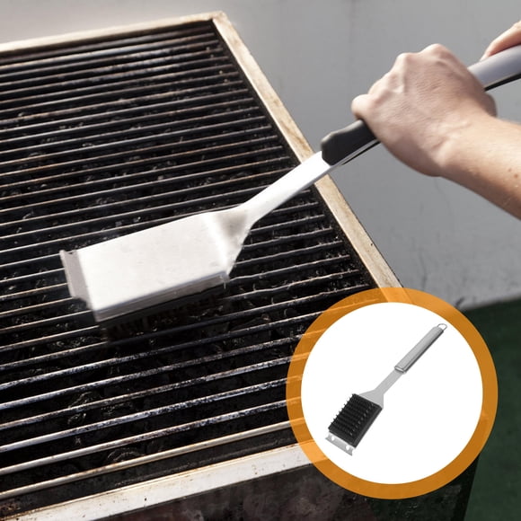 RENACLIPY Bbq Grill Cleaner Bbq Grill Brush Silver With Effective Grease Removal 1Pcs