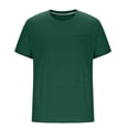 thumbnail image 2 of Men's T-Shirts with Pocket Casual Basic Short Sleeve Crew Neck Round-Neck Tee Shirts Tops Blouses for Daily Wear Gym Workout Loungewear Streetwear Vacation Outfits | Ihhxva,Army Green L, 2 of 9