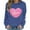 Blue D, variant on Stamzod Valentine Sweatshirts for Women Trendy 2025 Heart Printed Long Sleeve Sweat Shirt Cute Crewneck Sweatshirt Women Valentines Tops Dark Gray C XL
