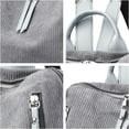 thumbnail image 3 of Womens Corduroy Casual Backpack Purse Convertible Travel Shoulder Bag with Wristlet Corduroy Wallet Handbag, 3 of 7