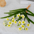 thumbnail image 3 of Nvzi 3 piezas de flores artificiales de narciso, flores falsas, flores artificiales para decoración de bodas, naranja, 3 of 5