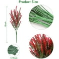 thumbnail image 4 of ZOELNIC Artificial Lavender Flowers 12 Bundles Outdoor UV Resistant Fake Flowers No Fade Faux Plastic Plants Garden Porch Window Box Decorating(Red), 4 of 7
