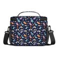 thumbnail image 3 of Dinosaur and Volcano Navy Blue Insulated Lunch Box for Women Men, Medium Leakproof Cooler Bag with Adjustable Strap, 10"x6.7"x8", 3 of 6