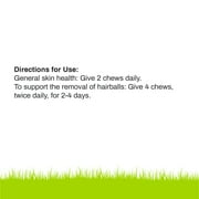 الحيوانات الأليفة الطبيعية كرة الشعر للقطط ، الهضم ودعم صحة الجلد ، نكهة الدجاج ، عدد 160