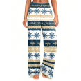 thumbnail image 5 of 2026 Women's Loose Fit Christmas Print Pajama Pants for Sleep and Casual Home Wear Comfy Long Wide Leg Lounge Pants, 5 of 5