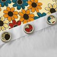 thumbnail image 4 of Manfei Rustic Flower Black Out Curtains,Cute Floral Daisy Curtains Pack of 2 (42x63 Each),Yellow Blue Red Bedroom Curtains For Girls Kids,Ultra Soft Home Decor, 4 of 6