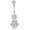 Pet Paw Print, variant on Belly Button Rings 925 Sterling Silver Belly Piercing Jewelry Hypoallergenic Navel Rings Gifts for Women