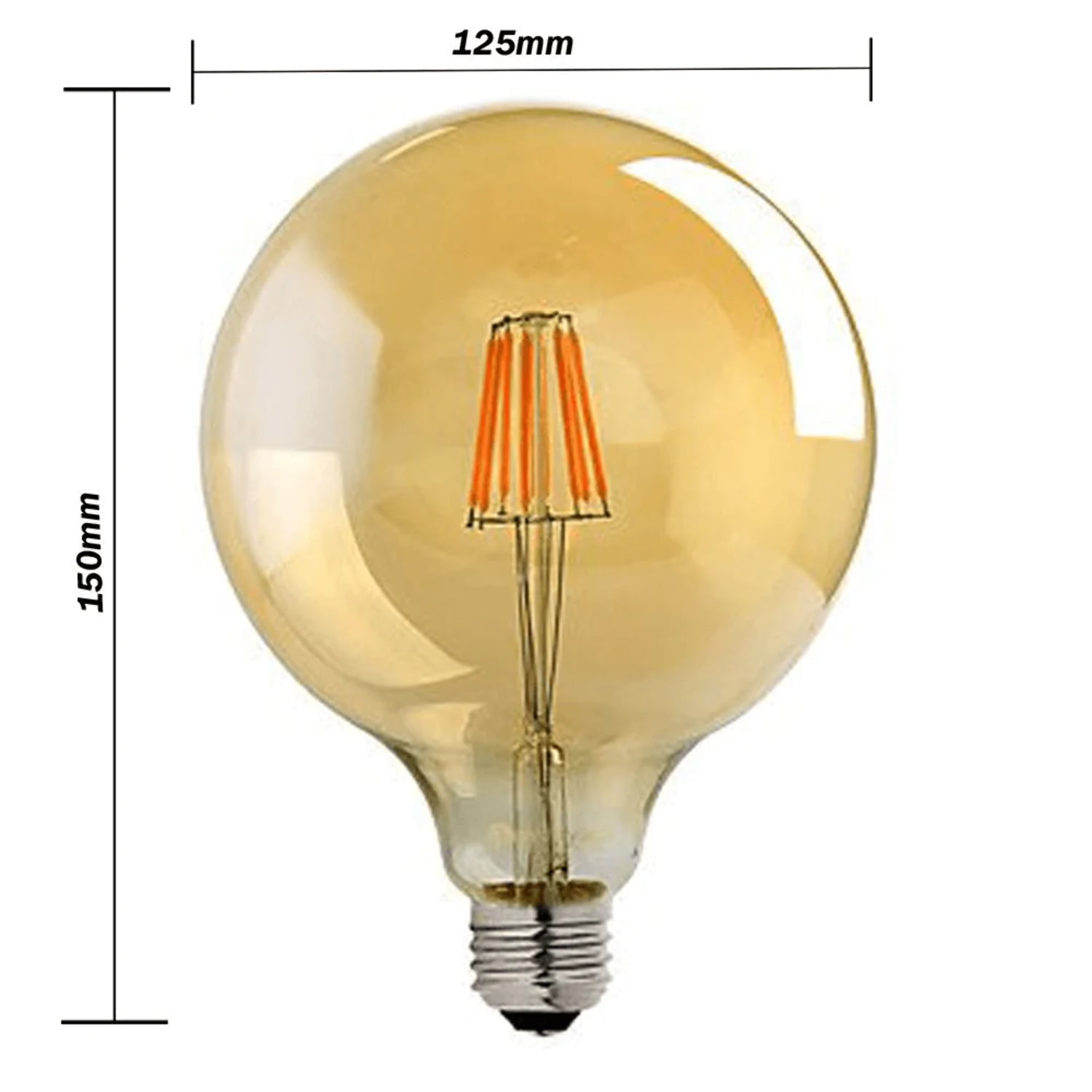 G125 E26 8W LED Globe Bulbs Warm White Vintage Light Bulb LED Edison Bulb~1043