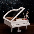 thumbnail image 3 of Caja de música para piano de bailarina, bailarina musical, piano mecánico automático, caja de música para bailarina de ballet, decoración de regalo encantadora para niñas, 3 of 5