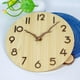 thumbnail image 3 of Reloj de pared de madera, reloj silencioso, creativo, rústico, pequeño, decorativo, para sala de estar, oficina, comedor, 3 of 9