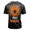 thumbnail image 5 of Halloween Shirts for Men Short Sleeve T-Shirts Pumpkin Bat All Over Pumpkin Print Novelty Spooky Holiday Tops Ginger M, 5 of 7