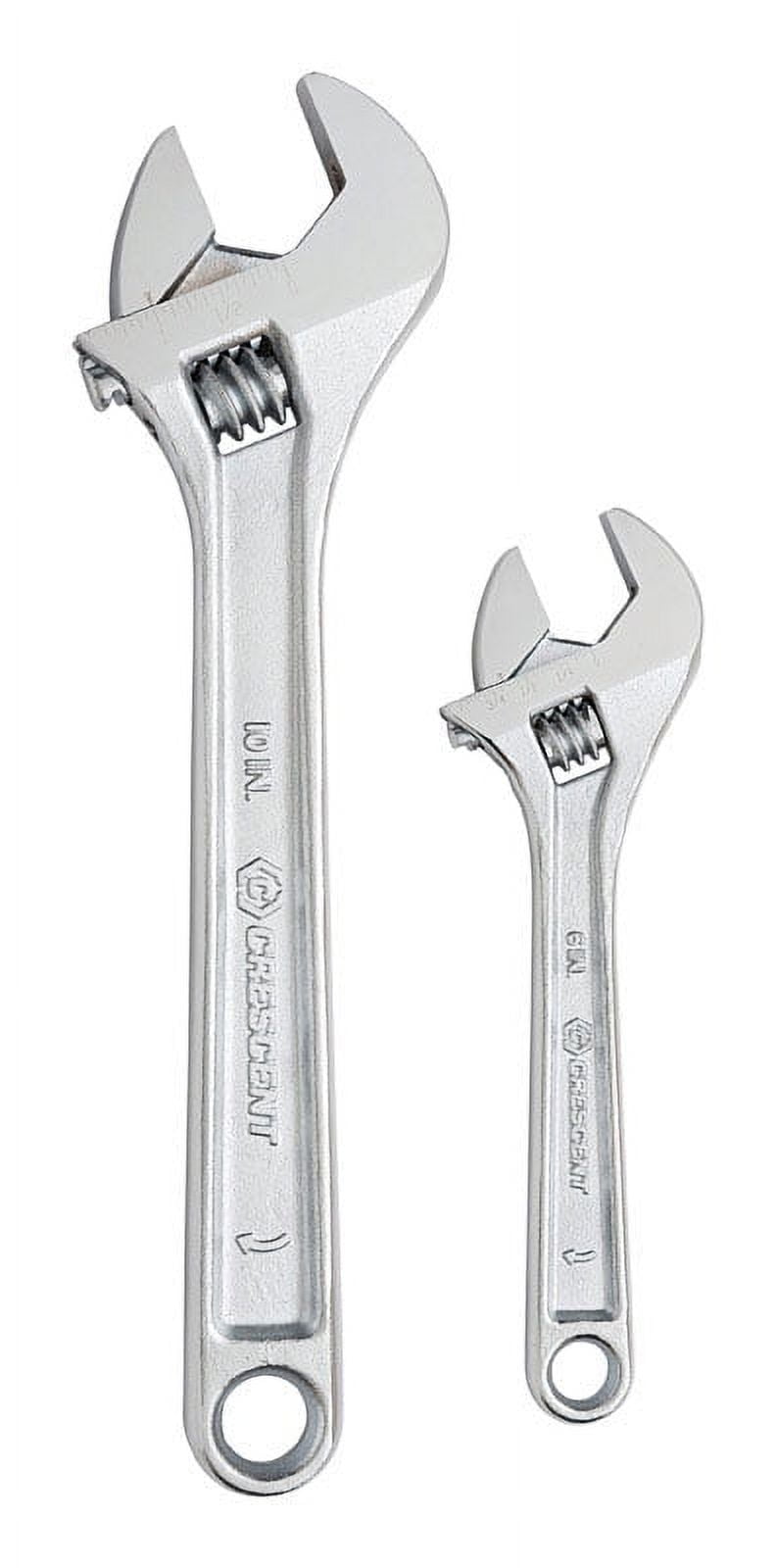 Crescent 6 and 10 in. L Metric and SAE Adjustable Wrench Set 2 pc.