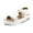 White, variant on Pennysue Women's Air Cushion Support Sandals Brown Platform Ankle Strap Wedge Sandals 7M