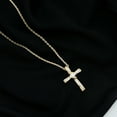 thumbnail image 3 of Rosec Jewels Lab Diamond Cross Necklace (EF-VS Quality) Unisex Cross Pendant with Chain - Ready to Gift for Christmas, 10K Yellow Gold, 3 of 8