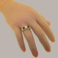 thumbnail image 6 of LBG British Made 14k Yellow Gold ring with Cultured Pearl & Garnet Womens Engagement Ring - 33 size options - Size 9.75, 6 of 7