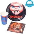 thumbnail image 6 of Silver Buffalo Chucky's Face Party Supplies Set, Party Pack Paper Plates Cups Napkins, 60-Pieces, 6 of 7