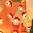thumbnail image 1 of Guirnalda de luces navideñas con forma de muñeco de nieve: guirnalda de luces iluminadas, luces de peluche cortas para decoraciones navideñas, 1 of 5