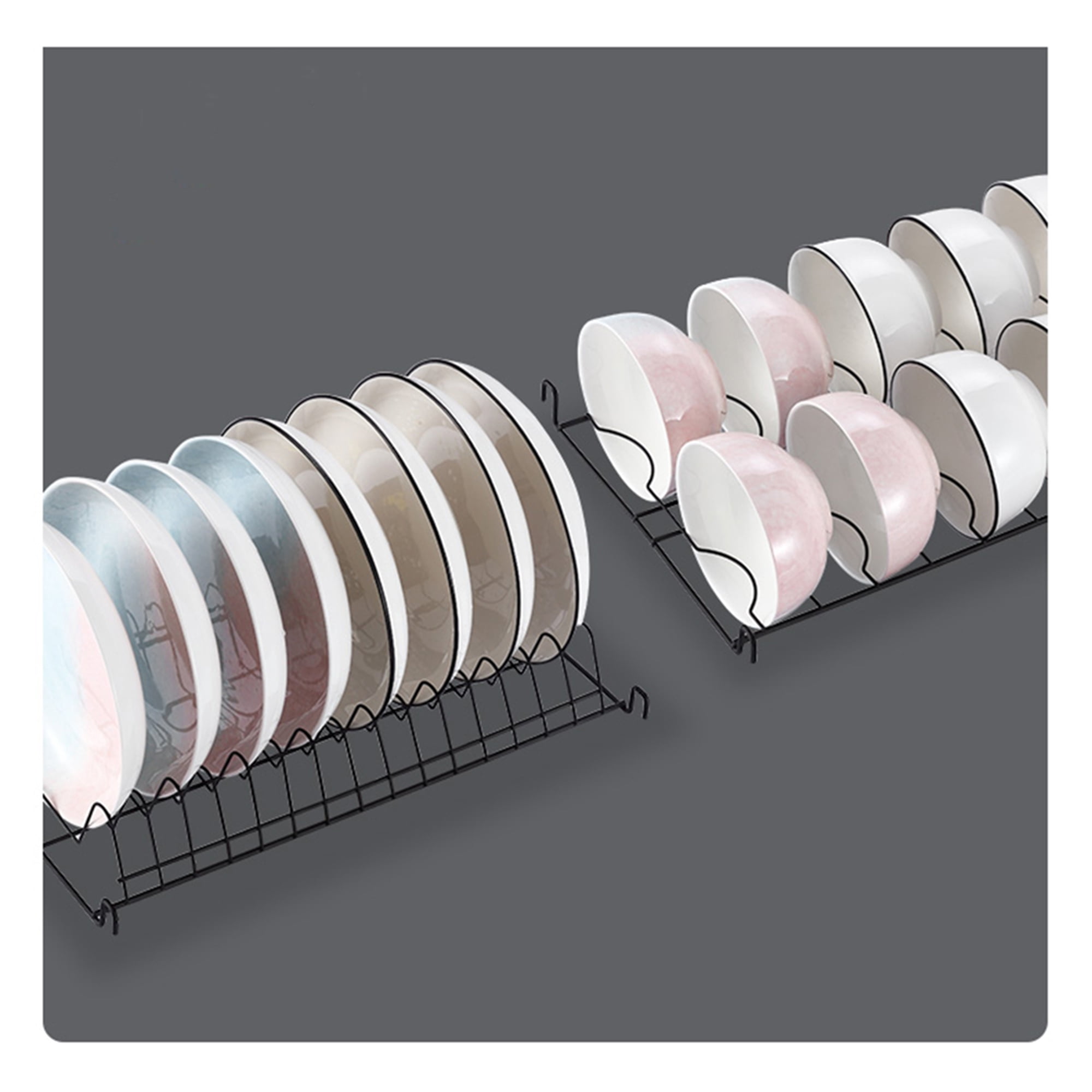 Over The Sink Dish Drying Rack, Length (32.68*11.02*5.12') Large 2 Tier Stainless Steel Dish Dryer Rack for Kitchen Organizer Storage Space Saver Shelf Utensils Holder Drainer