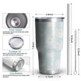 thumbnail image 3 of 30oz Pioneer Flower Floral Print Pattern Tumbler, Double Wall Vacuum Insulated Cup, BPA-Free Leak Proof Lid & Reusable Straws, Hot 12h, Cold 34h, 3 of 6