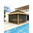 thumbnail image 6 of 12x12 Pop Up Gazebo Instant Canopy Tent with Netting 4 Stanbags Outdoor Shelter for Lawn, Garden, Backyard, Deck, 6 of 7